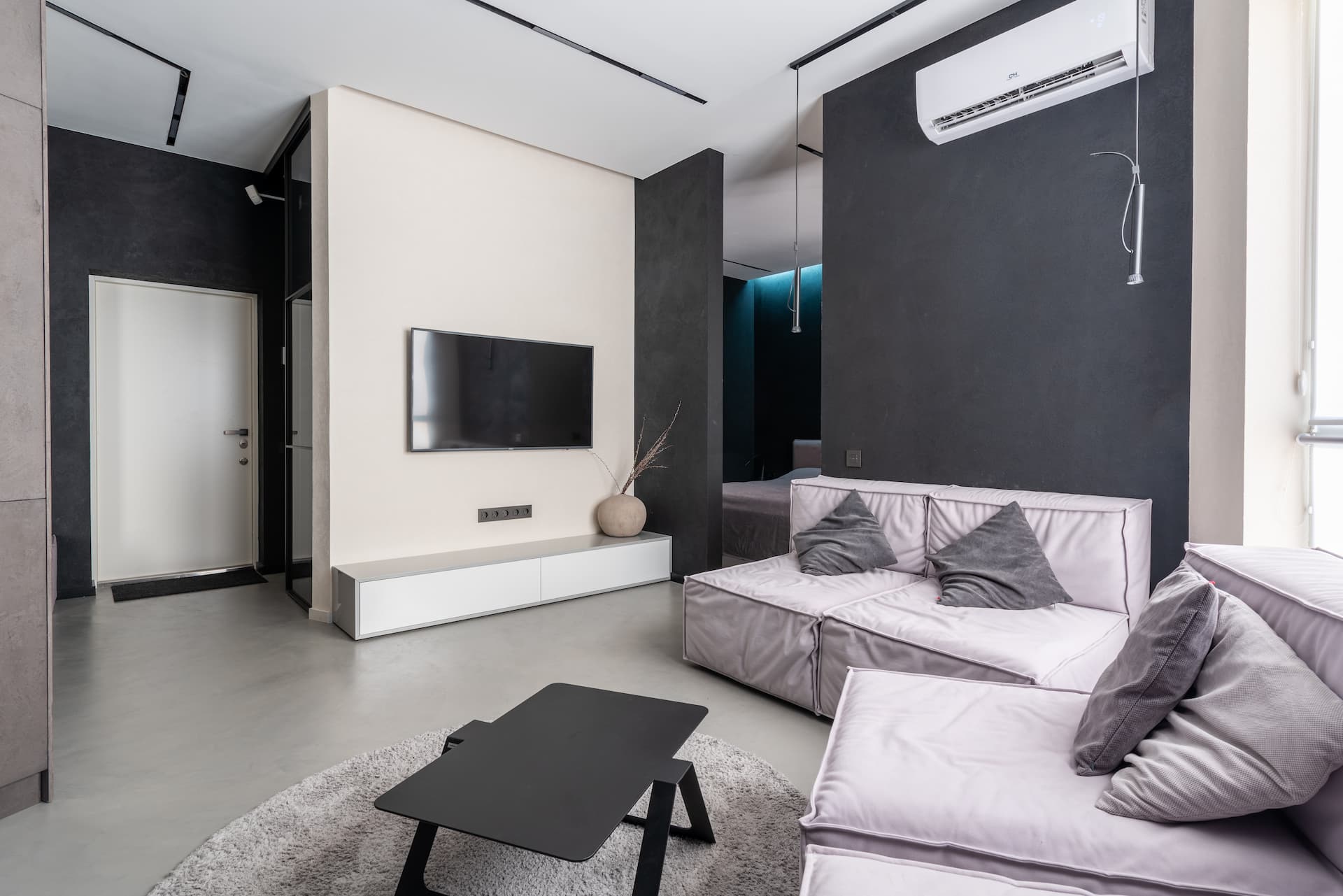 Piso de soltero decorado estilo moderno